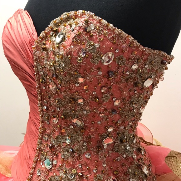 Quinceañera Ruffled Two-Piece Ball Gown - Picture 3 of 6